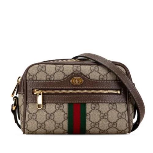 Pre-owned Fabric crossbody-bags Gucci Vintage , Beige , Dames