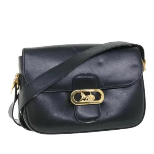 Pre-owned Leather shoulder-bags Celine Vintage , Black , Dames