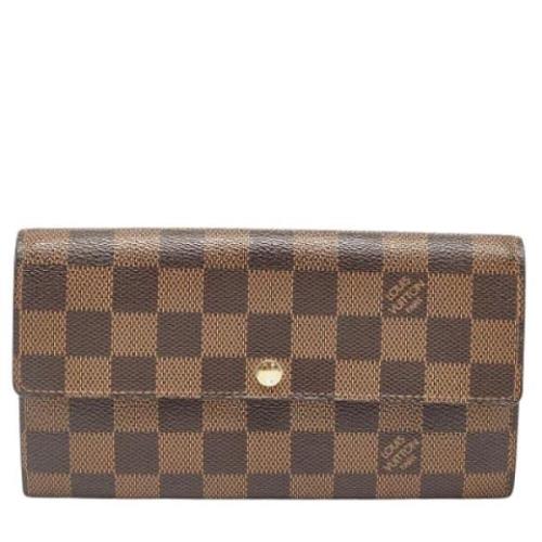 Pre-owned Canvas wallets Louis Vuitton Vintage , Brown , Dames