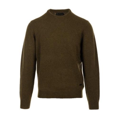 Groene Essential Patch Crew Sweaters Barbour , Green , Heren