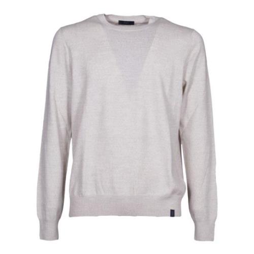 Off White Gebreide Trui Sweater Aw24 Fay , White , Heren