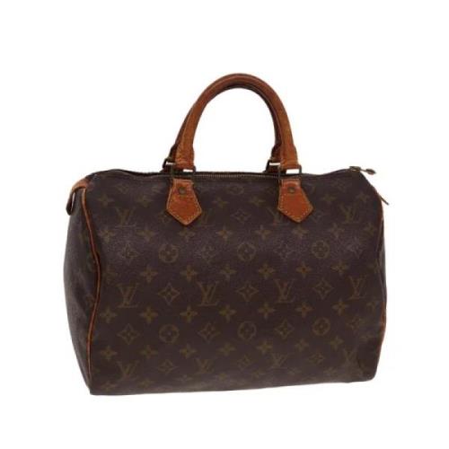 Pre-owned Canvas handbags Louis Vuitton Vintage , Brown , Dames