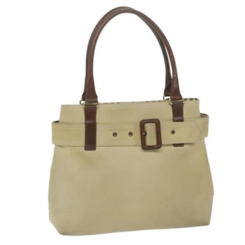 Pre-owned Canvas handbags Burberry Vintage , Beige , Dames