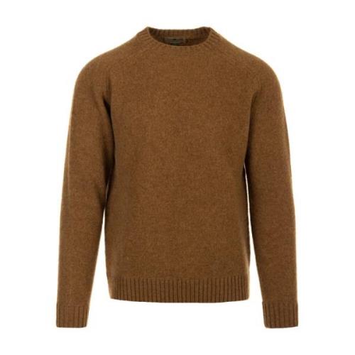 Bruine Crew Neck Jumper Sweater Irish Crone , Brown , Heren