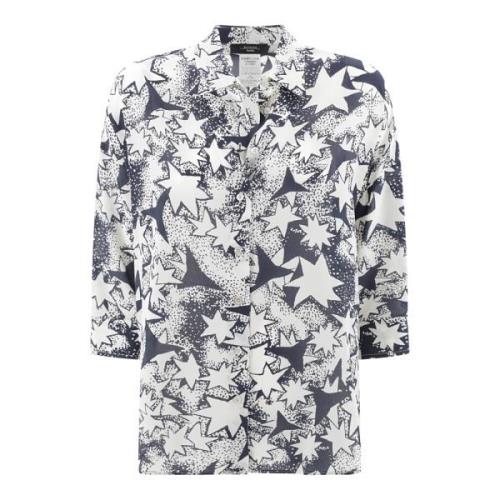 Zijden Bedrukte Blouse met Klassieke Details Max Mara Weekend , Multic...