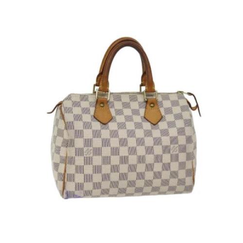 Pre-owned Canvas handbags Louis Vuitton Vintage , Beige , Dames