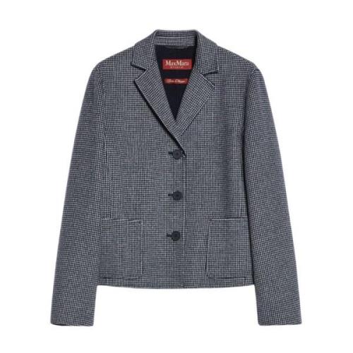 Wollen Enkellange Jas Max Mara Studio , Blue , Dames