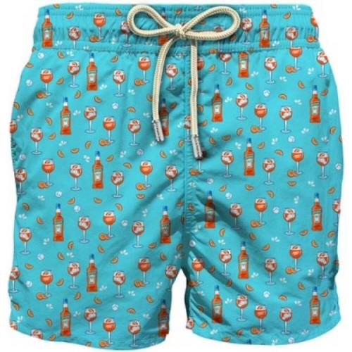 Lichtgewicht herenzwemkleding met Aperol Spritz-print MC2 Saint Barth ...