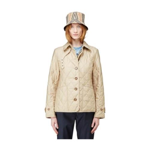 Gewatteerde Jas Burberry , Beige , Dames