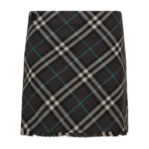 Geruite Patroon Mini Rok Burberry , Multicolor , Dames