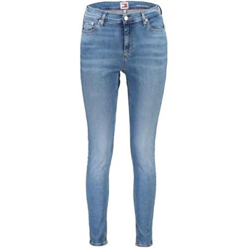 Blauwe Katoenen Jeans & Broek Tommy Hilfiger , Blue , Dames