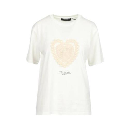 Stijlvol T-shirt voor mannen Max Mara , White , Dames