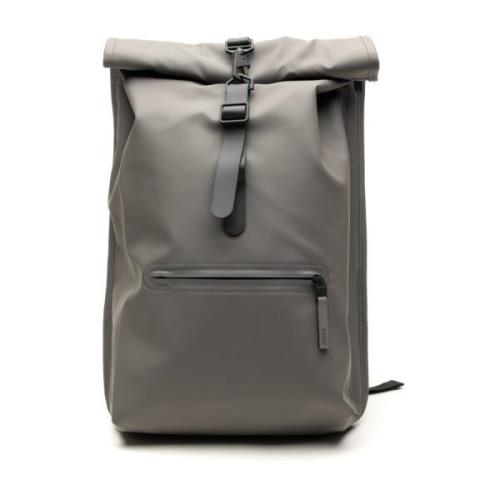 Rolltop Grijze Rugzak Rains , Gray , Heren