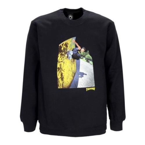 Zwarte Crewneck Sweatshirt met Lange Mouwen Thrasher , Black , Heren