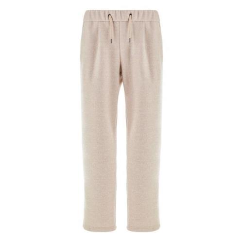 Beige Wol Trekkoord Broek Herno , Beige , Heren