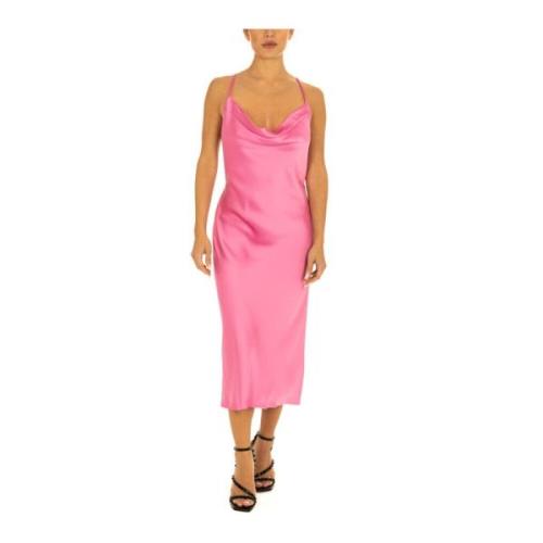 Kruisrug Jurk Norma Kamali , Pink , Dames