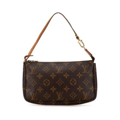 Pre-owned Canvas clutches Louis Vuitton Vintage , Brown , Dames