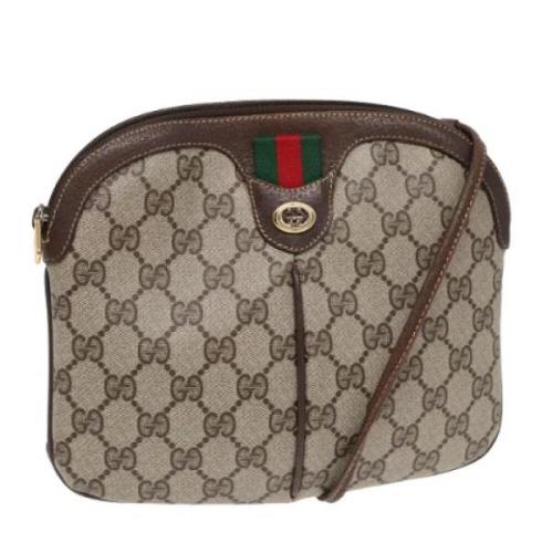 Pre-owned Leather gucci-bags Gucci Vintage , Beige , Dames