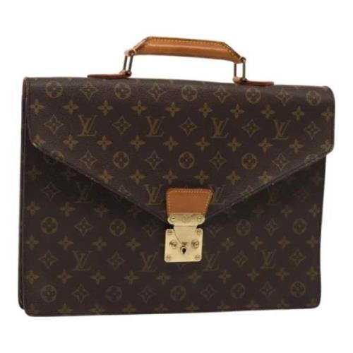 Pre-owned Canvas briefcases Louis Vuitton Vintage , Brown , Dames