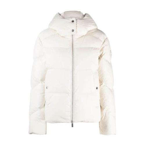 Milky Cream Korte Gewatteerde Jas Woolrich , White , Dames