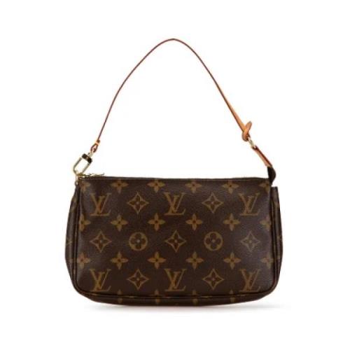 Pre-owned Canvas clutches Louis Vuitton Vintage , Brown , Dames