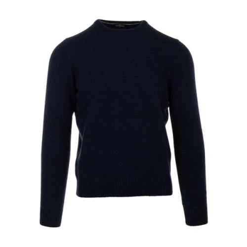 Blauwe Sweater Paricollo Stijl Gran Sasso , Blue , Heren