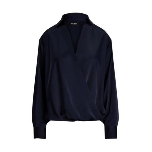 Jaylah Blouse MET Lange Mouwen Ralph Lauren , Blue , Dames