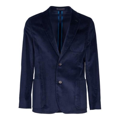 Blauw Fluweel Jas Aw24 PS By Paul Smith , Blue , Heren