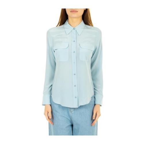 Slim Signature Overhemden Equipment , Blue , Dames