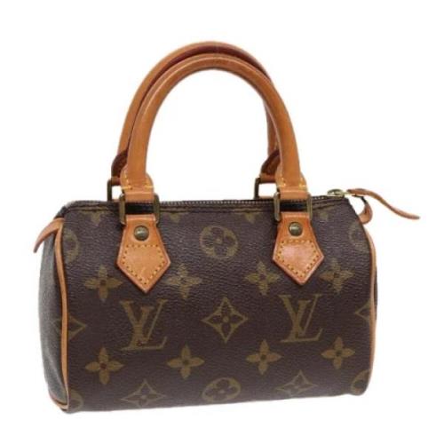 Pre-owned Canvas handbags Louis Vuitton Vintage , Brown , Dames