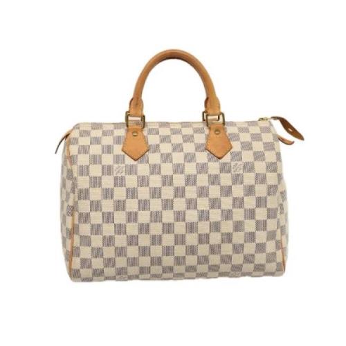 Pre-owned Canvas handbags Louis Vuitton Vintage , Beige , Dames