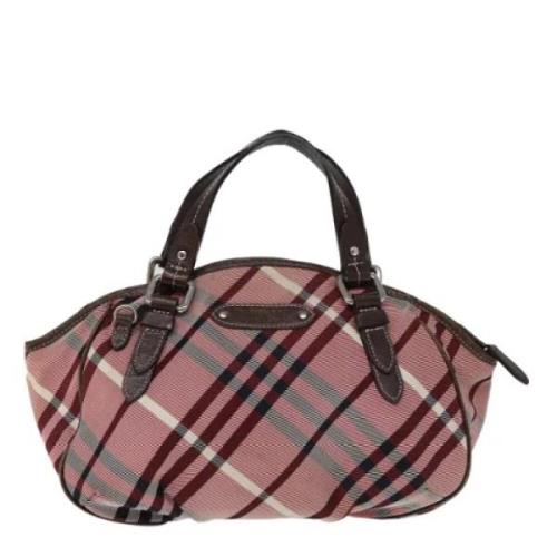 Pre-owned Canvas handbags Burberry Vintage , Pink , Dames