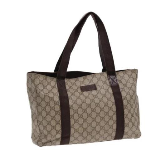 Pre-owned Coated canvas totes Gucci Vintage , Beige , Dames