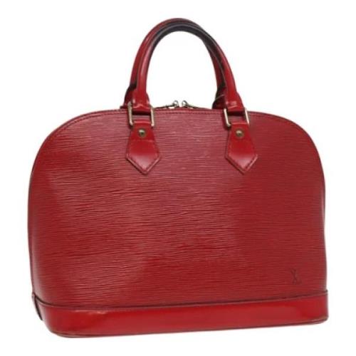 Pre-owned Leather handbags Louis Vuitton Vintage , Red , Dames