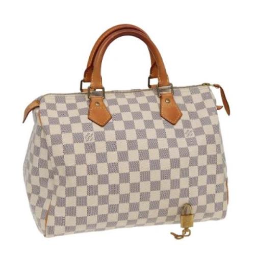 Pre-owned Canvas handbags Louis Vuitton Vintage , Beige , Dames