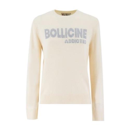 Geborduurde Crew-Neck Pullover MC2 Saint Barth , Beige , Dames