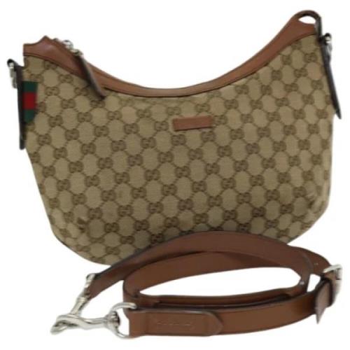 Pre-owned Canvas gucci-bags Gucci Vintage , Beige , Dames