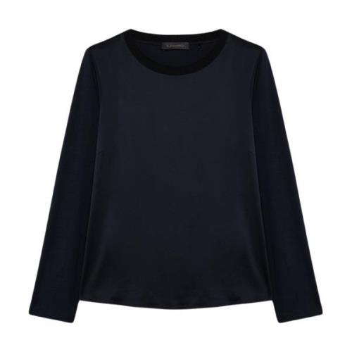 Viscose T-shirt Elena Mirò , Blue , Dames