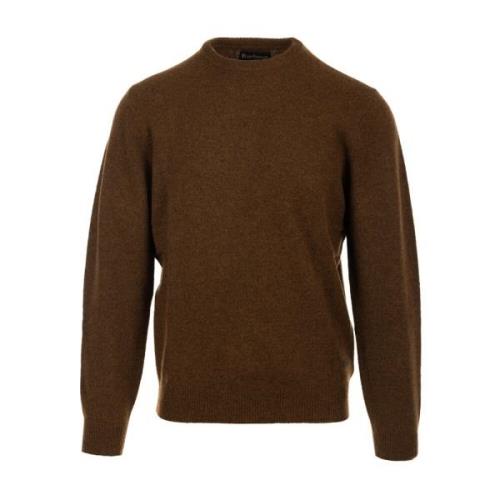 Bruine Sweater Essential Patch Crew Barbour , Brown , Heren