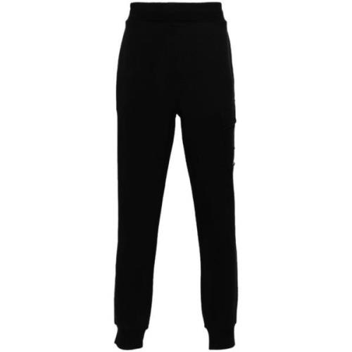 Zwarte Katoenen Cargo Joggingbroek C.p. Company , Black , Heren