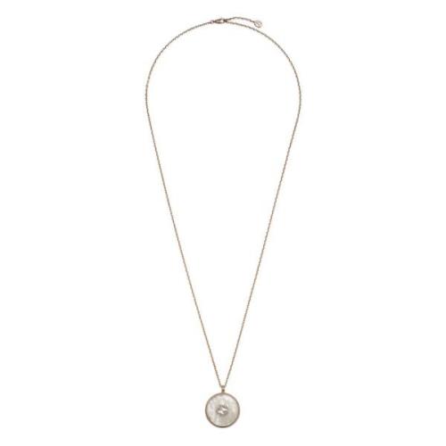 Interlocking ketting in roze goud, mop, diamanten GG pavé Gucci , Yell...