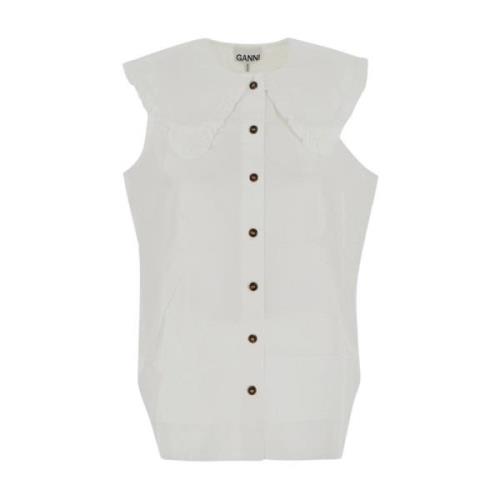 Shirts Ganni , White , Dames