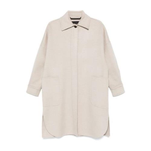 Beige Cashmere Oversize Coat Max Mara , Beige , Dames