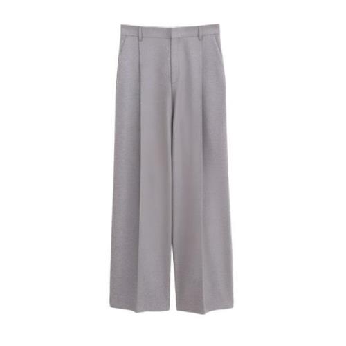 Flanellen Wijde Geplooide Broek Filippa K , Gray , Dames