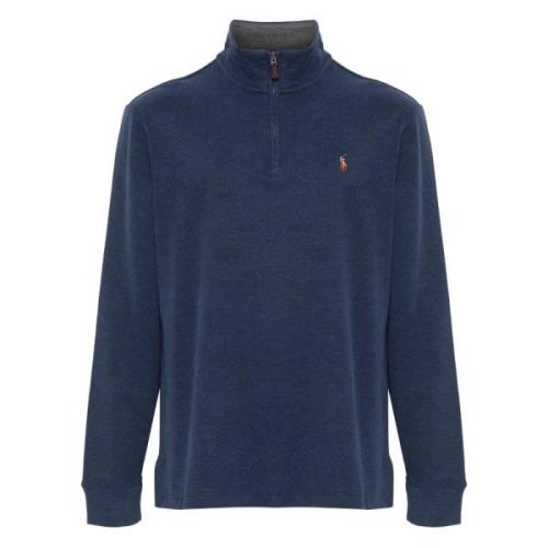 Katoenen half-zip gebreid Ralph Lauren , Blue , Heren