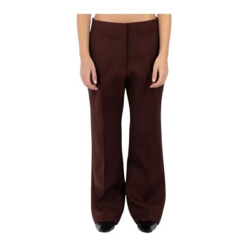 Bruine wollen broek Jil Sander , Brown , Dames