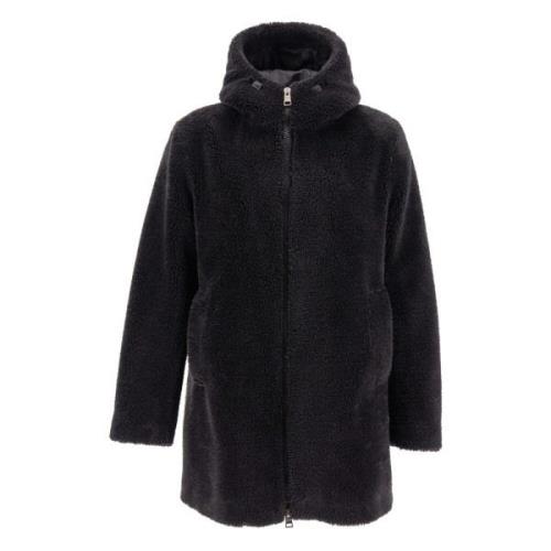 Zwarte Parka in Orsetto Stijl Herno , Black , Dames