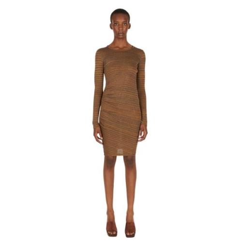 Gestreepte Gebreide Mini Jurk Isabel Marant Étoile , Brown , Dames