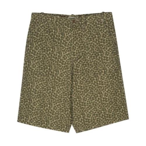 Bloemen Bermuda Shorts Maison Kitsuné , Green , Heren