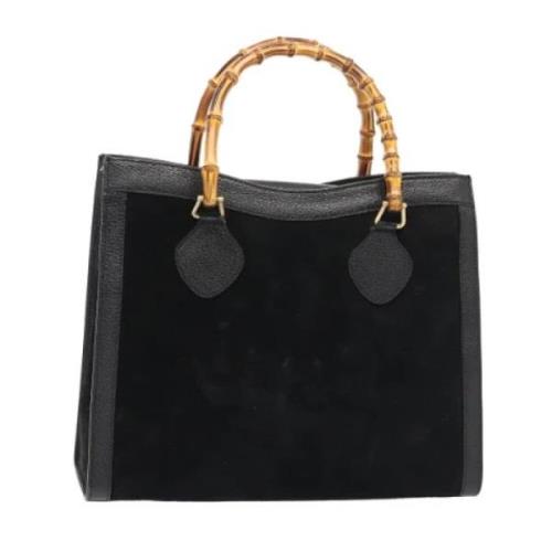 Pre-owned Suede handbags Gucci Vintage , Black , Dames